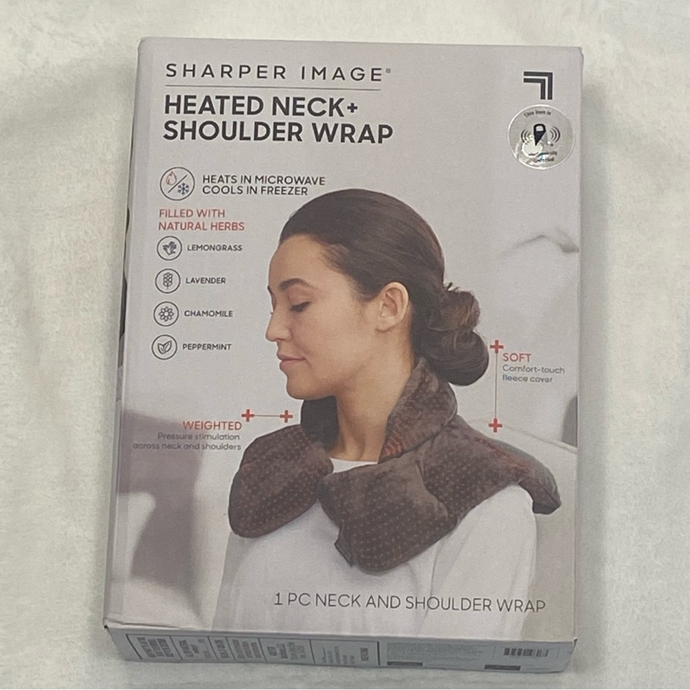 NEW Sharper Image Heated Neck & Shoulder Wrap